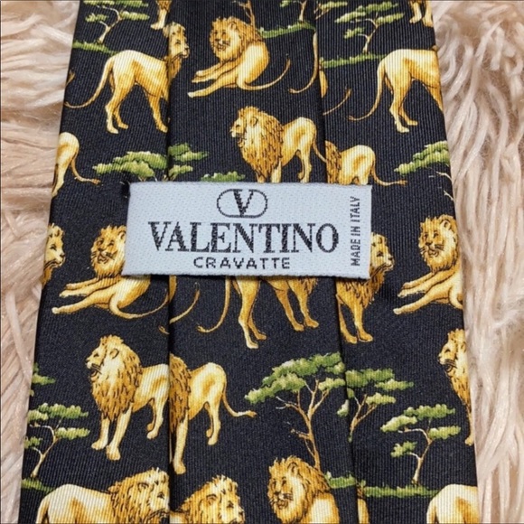 Designer luxury 100% silk tie bundle 2pc Dior Valentino - Picture 3 of 11